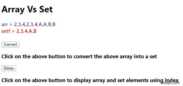 Arrays vs Set ใน JavaScript 