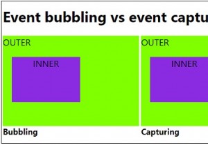เหตุการณ์เดือดปุด ๆ เทียบกับการจับเหตุการณ์ใน JavaScript? 