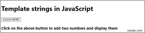 สตริงเทมเพลตใน JavaScript 