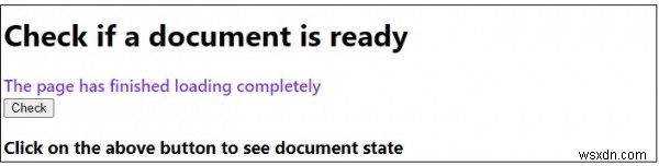 จะตรวจสอบว่าเอกสารพร้อมใน JavaScript หรือไม่ 