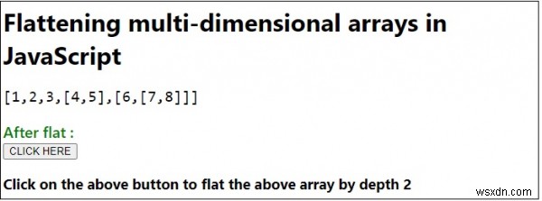 การทำให้อาร์เรย์หลายมิติแบนราบใน JavaScript 