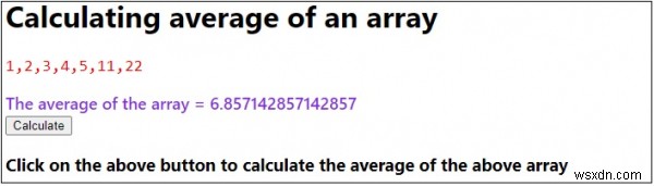 การคำนวณค่าเฉลี่ยของอาร์เรย์ใน JavaScript 