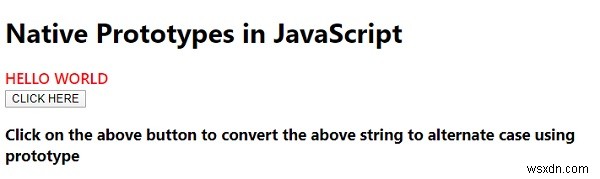 อธิบาย Native Prototypes ใน JavaScript 