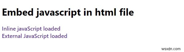 จะฝัง JavaScript ในไฟล์ HTML ได้อย่างไร 
