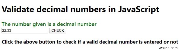 เราจะตรวจสอบตัวเลขทศนิยมใน JavaScript ได้อย่างไร 