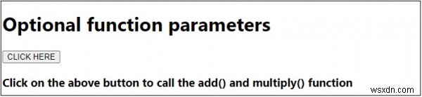 พารามิเตอร์บังคับหลอกใน JavaScript 