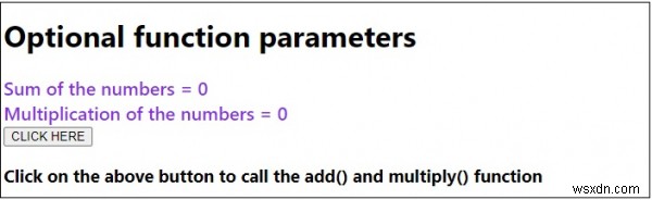 พารามิเตอร์บังคับหลอกใน JavaScript 