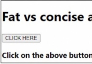 ฟังก์ชันลูกศรอ้วนและกระชับใน JavaScript 