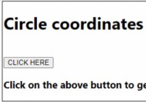 พิกัดวงกลมไปยังอาร์เรย์ใน JavaScript 