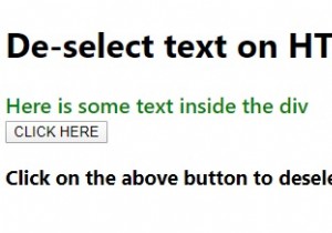 รหัส JavaScript เพื่อยกเลิกการเลือกข้อความในหน้า HTML 