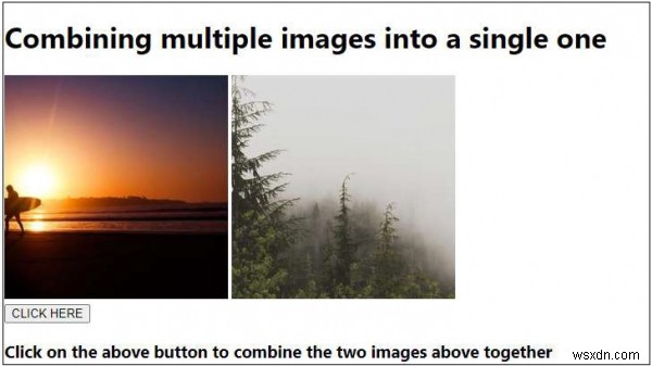 การรวมภาพหลายภาพเป็นภาพเดียวโดยใช้ JavaScript 
