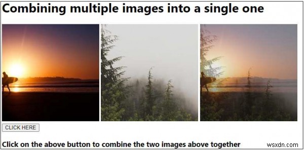 การรวมภาพหลายภาพเป็นภาพเดียวโดยใช้ JavaScript 