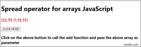 ตัวดำเนินการกระจายสำหรับอาร์เรย์ใน JavaScript 
