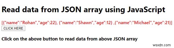 จะอ่านข้อมูลจากอาร์เรย์ JSON โดยใช้ JavaScript ได้อย่างไร 