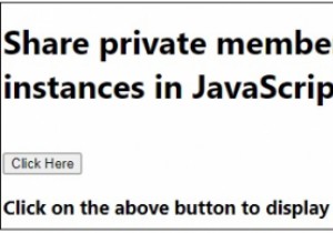 จะแบ่งปันสมาชิกส่วนตัวระหว่างอินสแตนซ์ทั่วไปใน JavaScript ได้อย่างไร 