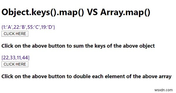 Object.keys().map() VS Array.map() ใน JavaScript 