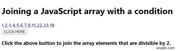 เข้าร่วมอาร์เรย์ JavaScript พร้อมเงื่อนไขหรือไม่ 