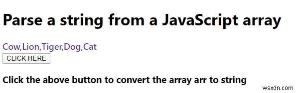 จะแยกวิเคราะห์สตริงจากอาร์เรย์ JavaScript ได้อย่างไร 