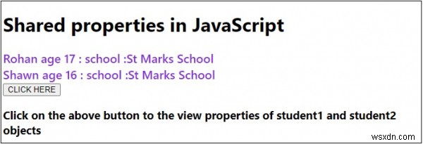 คุณสมบัติที่ใช้ร่วมกันใน JavaScript 