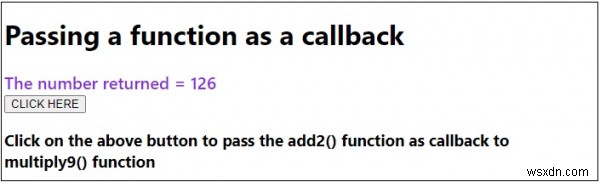 การส่งฟังก์ชันเป็นการเรียกกลับใน JavaScript 