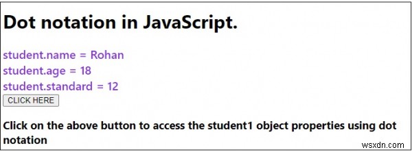 เครื่องหมายจุดใน JavaScript 