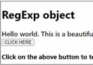 วัตถุ RegExp ใน JavaScript 