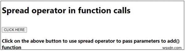 ตัวดำเนินการกระจายในการเรียกใช้ฟังก์ชัน JavaScript 