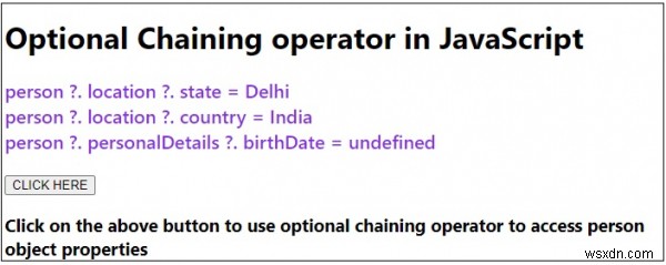 ตัวดำเนินการ chaining ทางเลือกใน JavaScript 