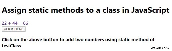 จะกำหนดวิธีการคงที่ให้กับคลาสใน JavaScript ได้อย่างไร? 