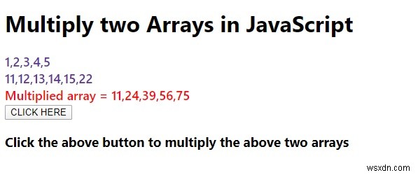 จะคูณสองอาร์เรย์ใน JavaScript ได้อย่างไร 