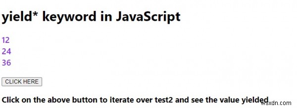 นิพจน์ผลตอบแทน*/คำหลักใน JavaScript 