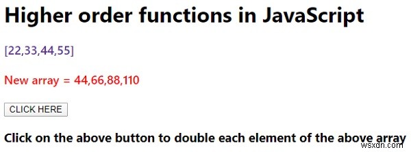 อธิบายฟังก์ชันลำดับที่สูงขึ้นใน JavaScript 