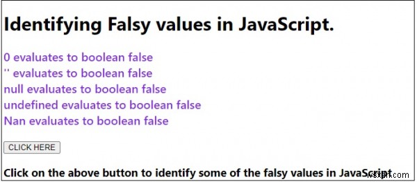 การระบุค่าเท็จใน JavaScript 