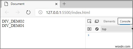 วิธีการตั้งค่าตำแหน่ง div ที่สัมพันธ์กับ div อื่นใน JavaScript 