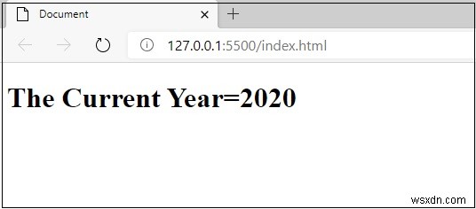 จะแสดงเฉพาะปีปัจจุบันใน JavaScript ได้อย่างไร? 