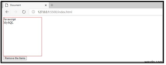 ลบองค์ประกอบลูกทั้งหมดของโหนด DOM ใน JavaScript? 