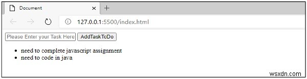 สร้างรายการสิ่งที่ต้องทำด้วย JavaScript 