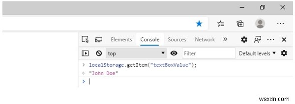 ตั้งค่าในที่จัดเก็บในตัวเครื่องและดึงข้อมูล – JavaScript? 