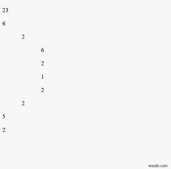 วิธีการประมวลผลอาร์เรย์ที่ซ้อนกันของ JavaScript และแสดงลำดับของตัวเลขตามระดับที่ซ้อนกัน? 