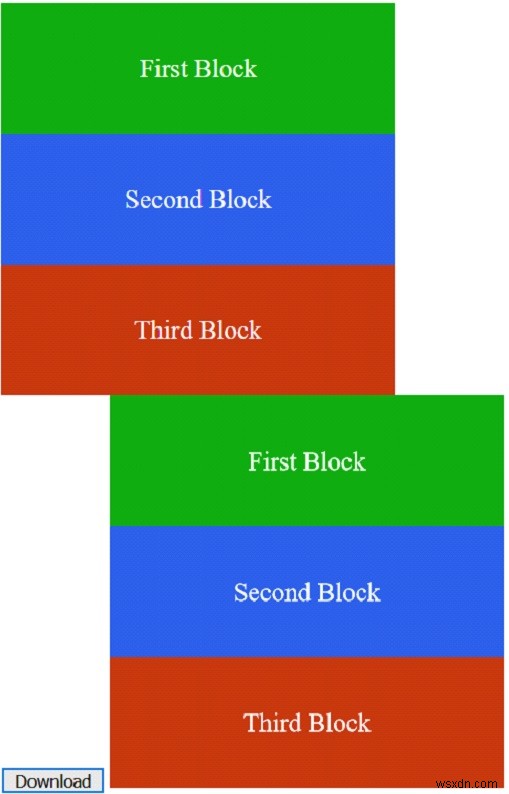 วิธีถ่ายภาพหน้าจอของ div ด้วย JavaScript 