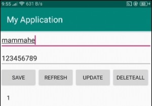 จะใช้การเปลี่ยนแปลง () ใน Android sqlite ได้อย่างไร? 