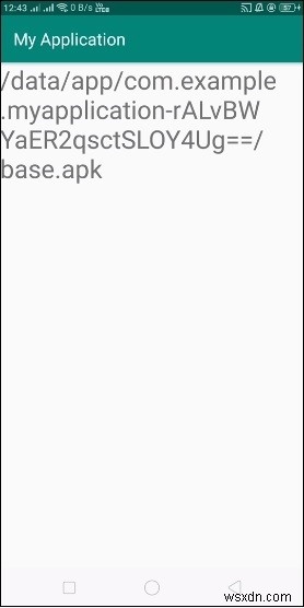 จะพิมพ์เส้นทาง apk ของแอปพลิเคชันใน Android ได้อย่างไร 