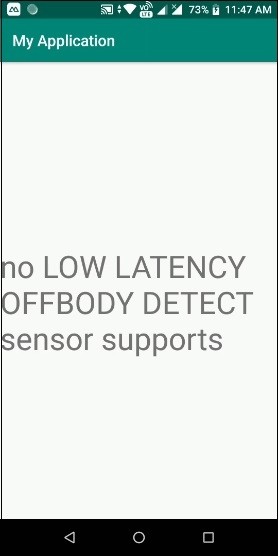 วิธีตรวจสอบมือถือ Android รองรับเซ็นเซอร์ LOW LATENCY OFFBODY DETECT 