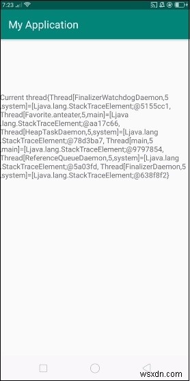 วิธีรับ getAllStackTraces ของเธรดปัจจุบันใน Android 