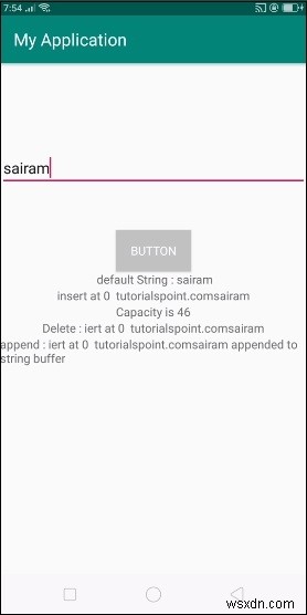 จะใช้บัฟเฟอร์สตริงใน Android ได้อย่างไร? 