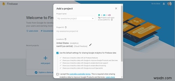 จะสร้างบัญชี firebase สำหรับแอปพลิเคชัน Android ได้อย่างไร? 