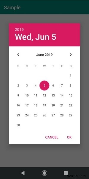 วิธีตั้งค่าวันที่ในกล่องโต้ตอบ datepicker ใน Android 