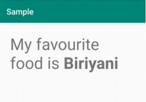 วิธีทำให้ข้อความเฉพาะบน TextView เป็นตัวหนาใน Android 