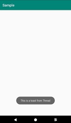 จะแสดงข้อความโทสต์จากเธรดใน Android ได้อย่างไร 