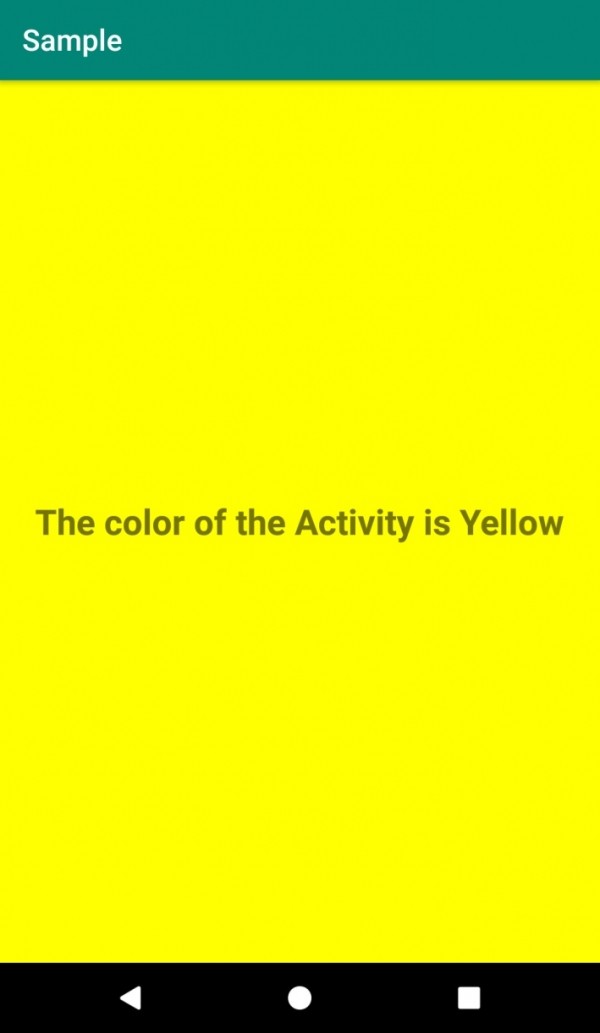 วิธีตั้งค่าสีพื้นหลังของกิจกรรม Android เป็นสีเหลืองโดยทางโปรแกรม 